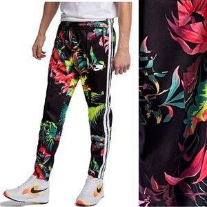 Nike Sportswear NSW Black Floral Tropical Side Zipper Track Pants M